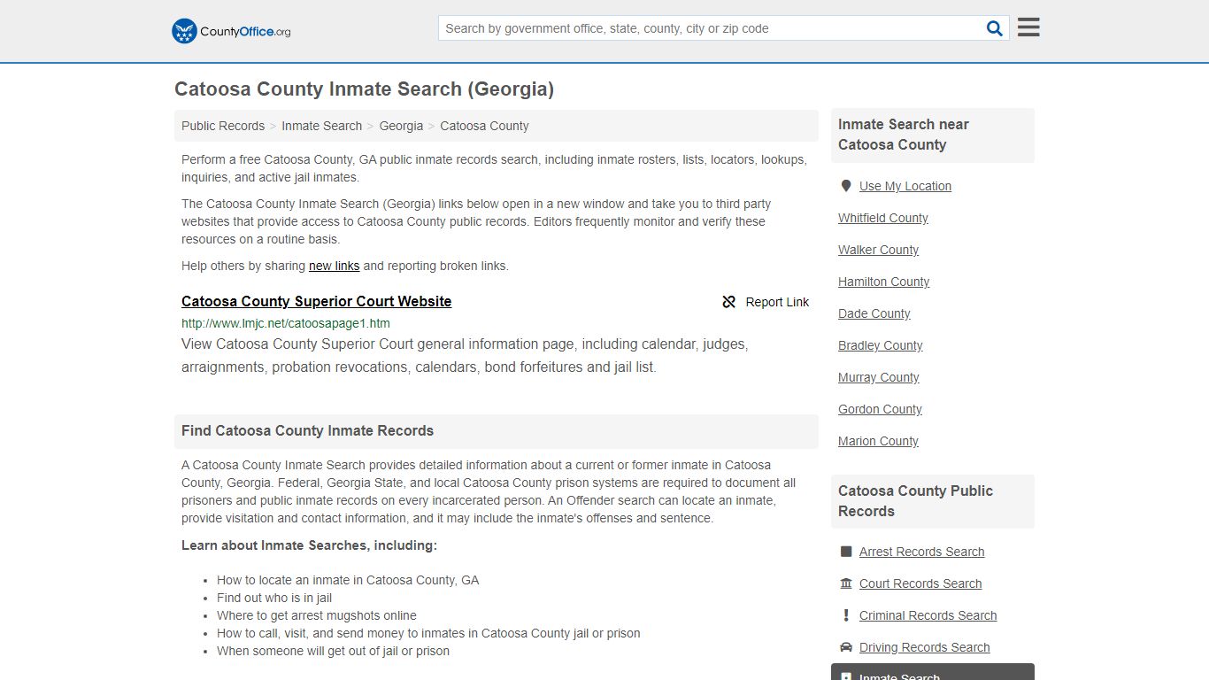 Inmate Search - Catoosa County, GA (Inmate Rosters & Locators)